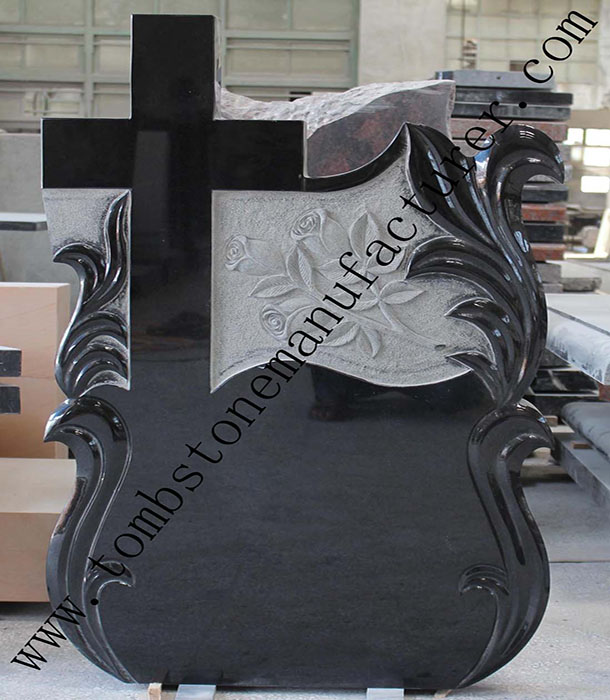 cross carving headstone2
